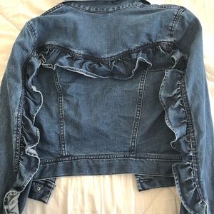 H&M Jackets & Coats - Ruffle Jean Jacket H&M Jackets & Coats - Ruffle Jean Jacket